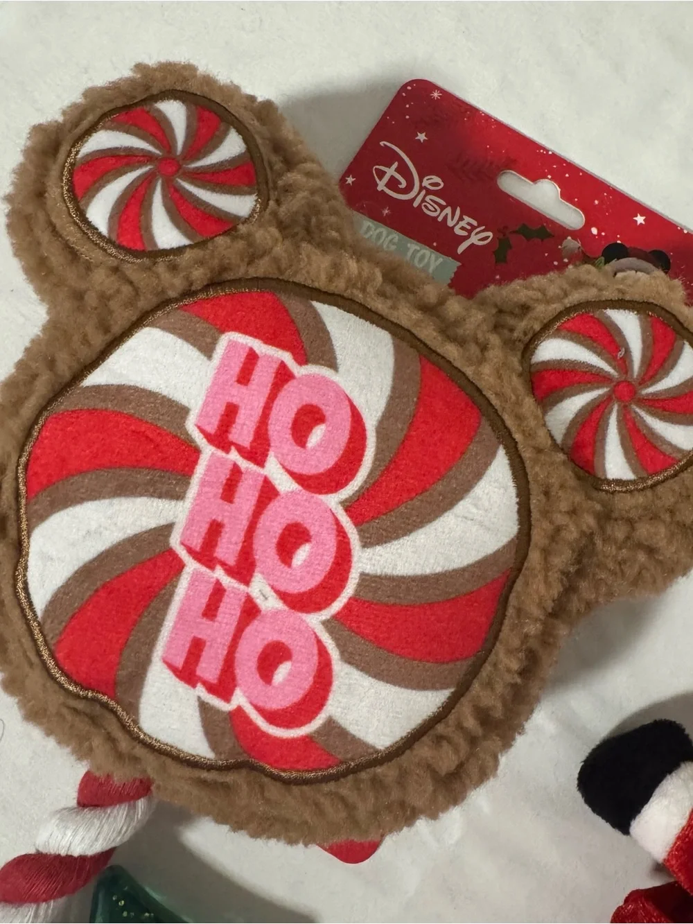 Disney Red Santa Plush Dog Toy Rope and Holiday Accessories Bundle of (4) NWT